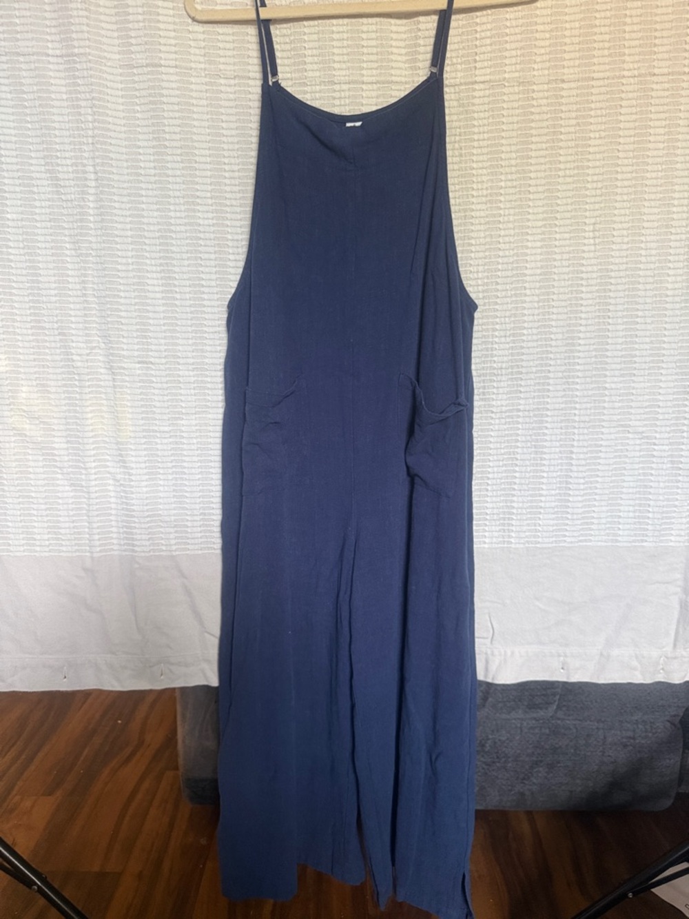 Women’s Navy Sleeveless Jumpsuit with Pockets